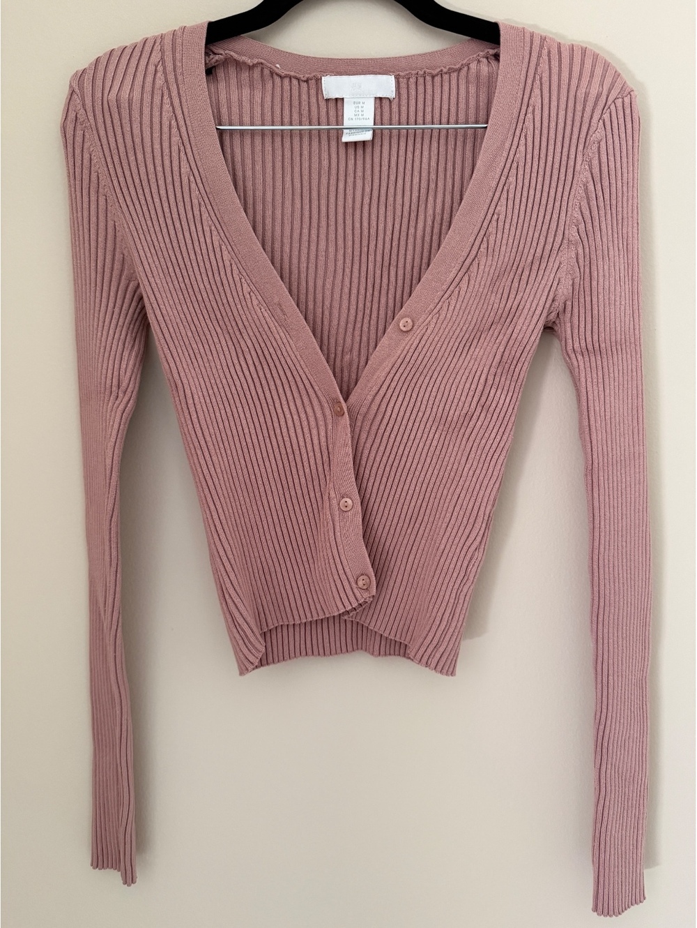 S/M H&M ribbed mauve sweater